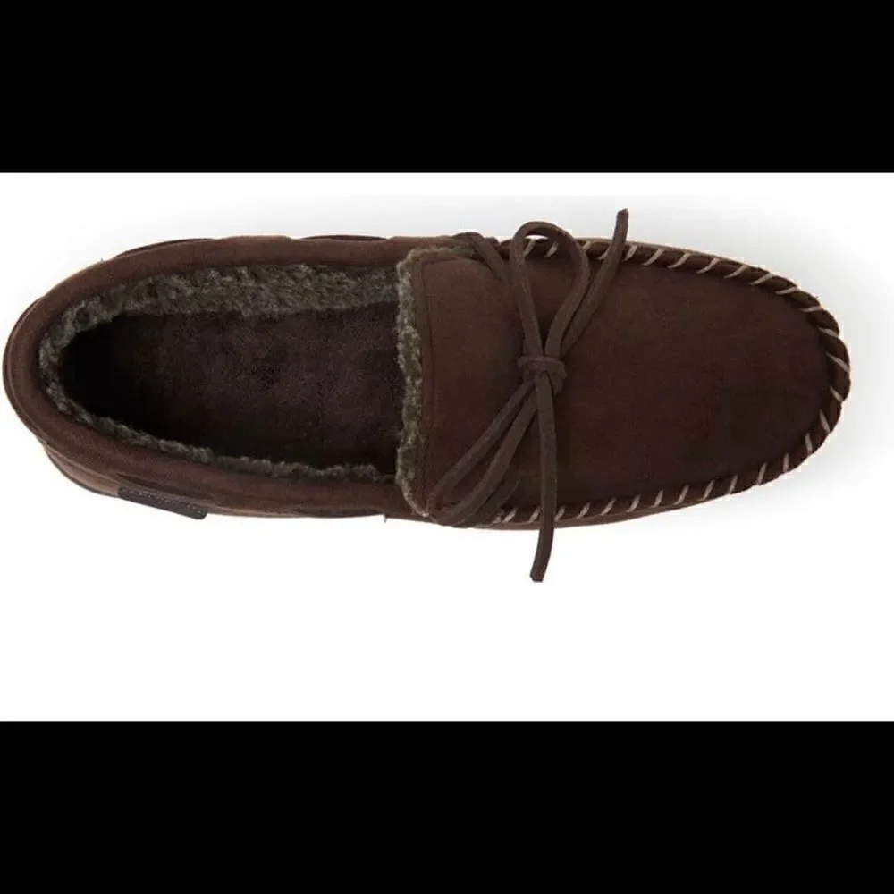 Dearfoams Microsuede Berber Lined Moccasin